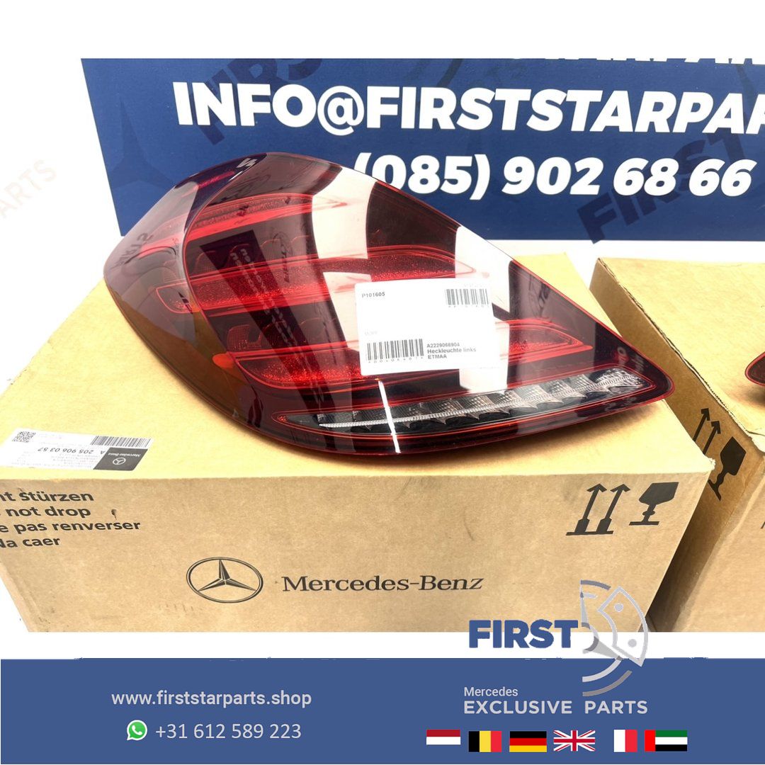 W222 S Clase FACELIFT ACHTERLICHTEN SET A2229066904 + A2229067004 VOL LED ACHTERLICHT LINKS RECHTS SET W222 FULL LED MOPF Mercedes S Clase 2013-2020 originalINEEL S400 S500 S600 S63 S63s S65 AMG 63 MAYBACH W222 V222 tail light left and right usado en Menorca foto 4