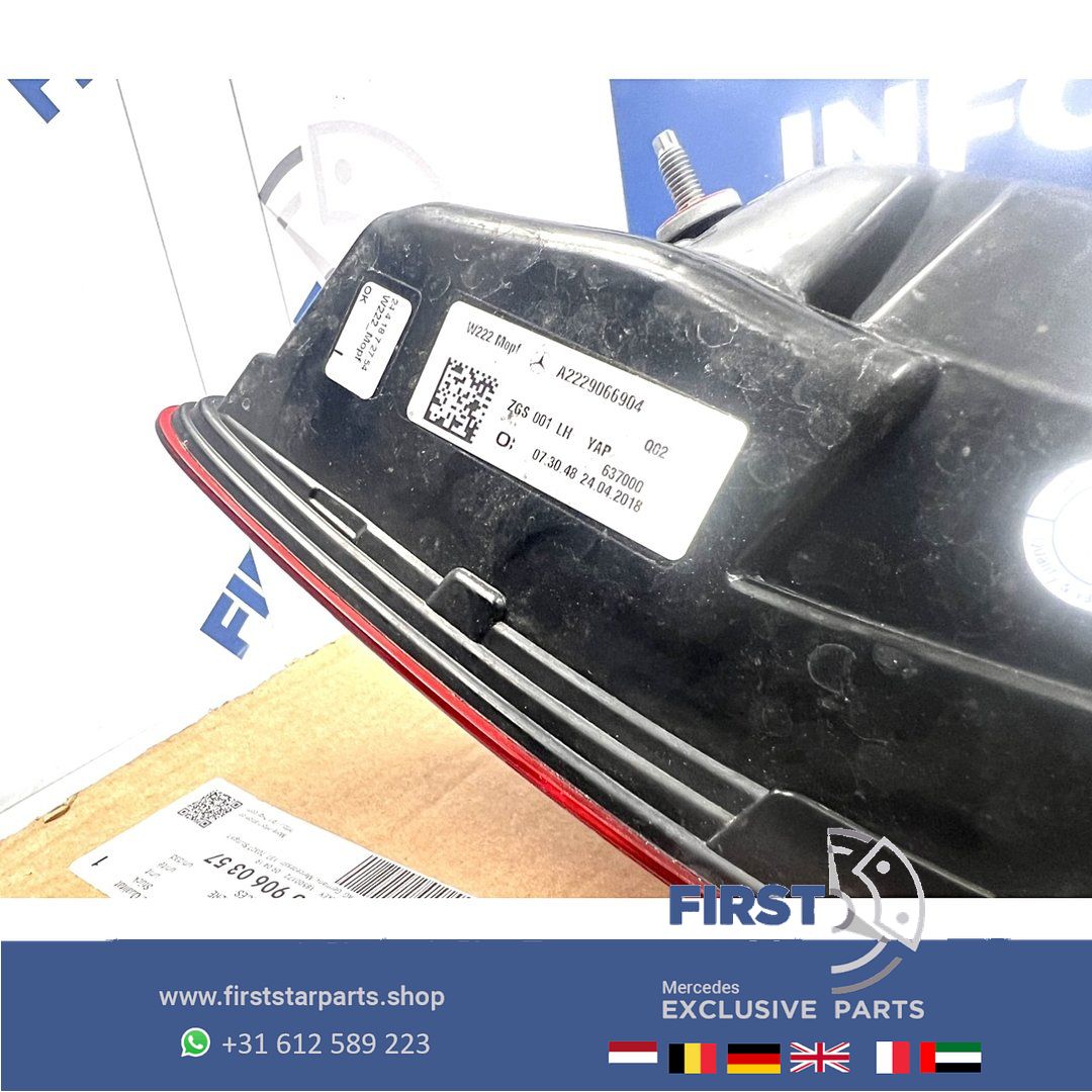 W222 S Clase FACELIFT ACHTERLICHT SET A2229066904 + A2229067004 VOL LED ACHTERLICHTEN LINKS RECHTS SET W222 FULL LED MOPF Mercedes S Clase 2013-2020 originalINEEL S400 S500 S600 S63 S63s S65 AMG 63 MAYBACH W222 V222 tail light left and right usado en Menorca foto 16
