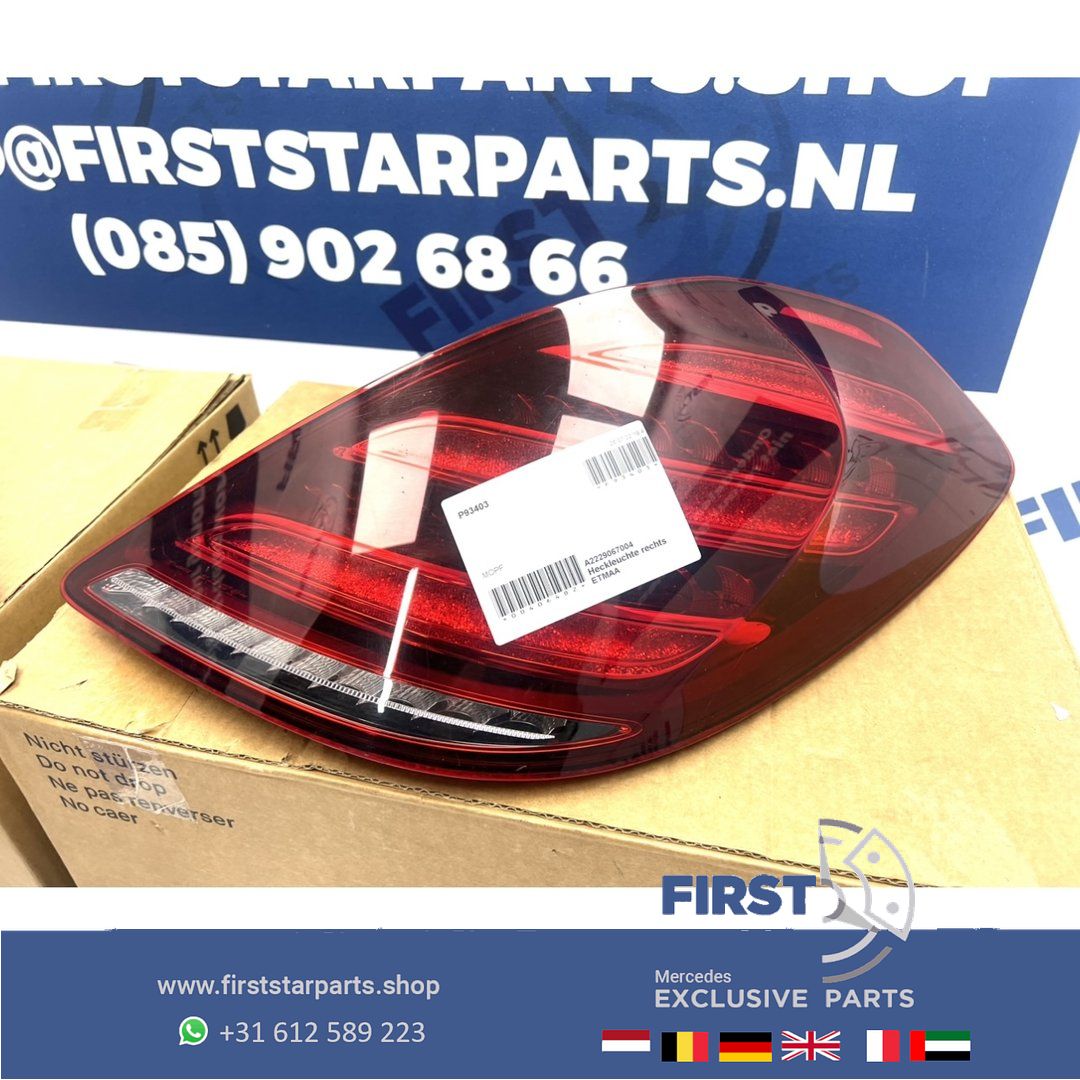 W222 S Clase FACELIFT ACHTERLICHT SET A2229066904 + A2229067004 VOL LED ACHTERLICHTEN LINKS RECHTS SET W222 FULL LED MOPF Mercedes S Clase 2013-2020 originalINEEL S400 S500 S600 S63 S63s S65 AMG 63 MAYBACH W222 V222 tail light left and right usado en Menorca foto 7