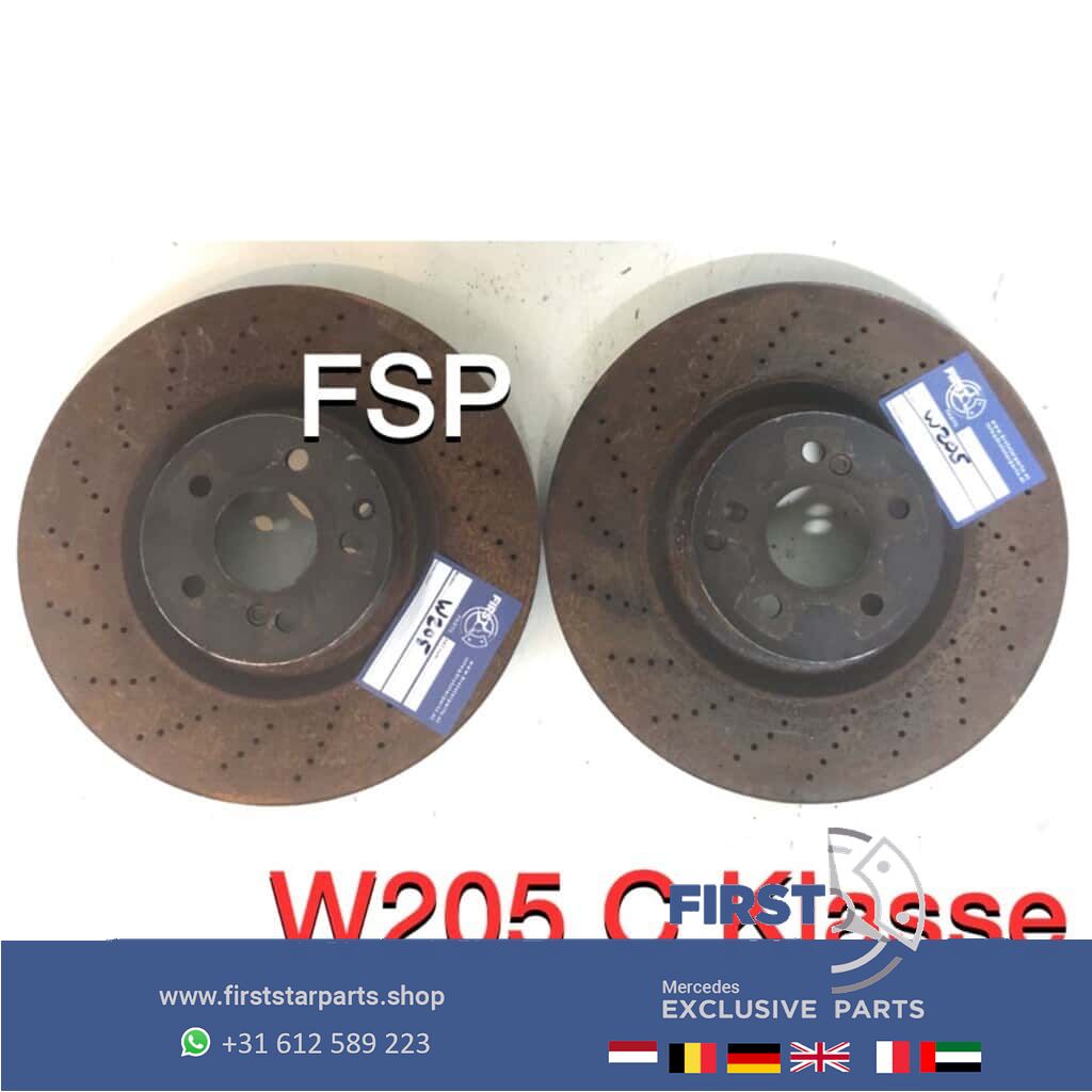 W205 remschijf Mercedes C Clase remschijven geperforeerd links / rechts brake disc left and right usado en Menorca