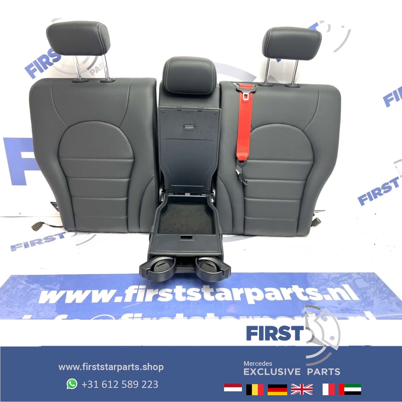 W205 Mercedes C 43 AMG interieur CClase stoelen leer 2020 ZETELS chairs and bench usado en Menorca foto 6