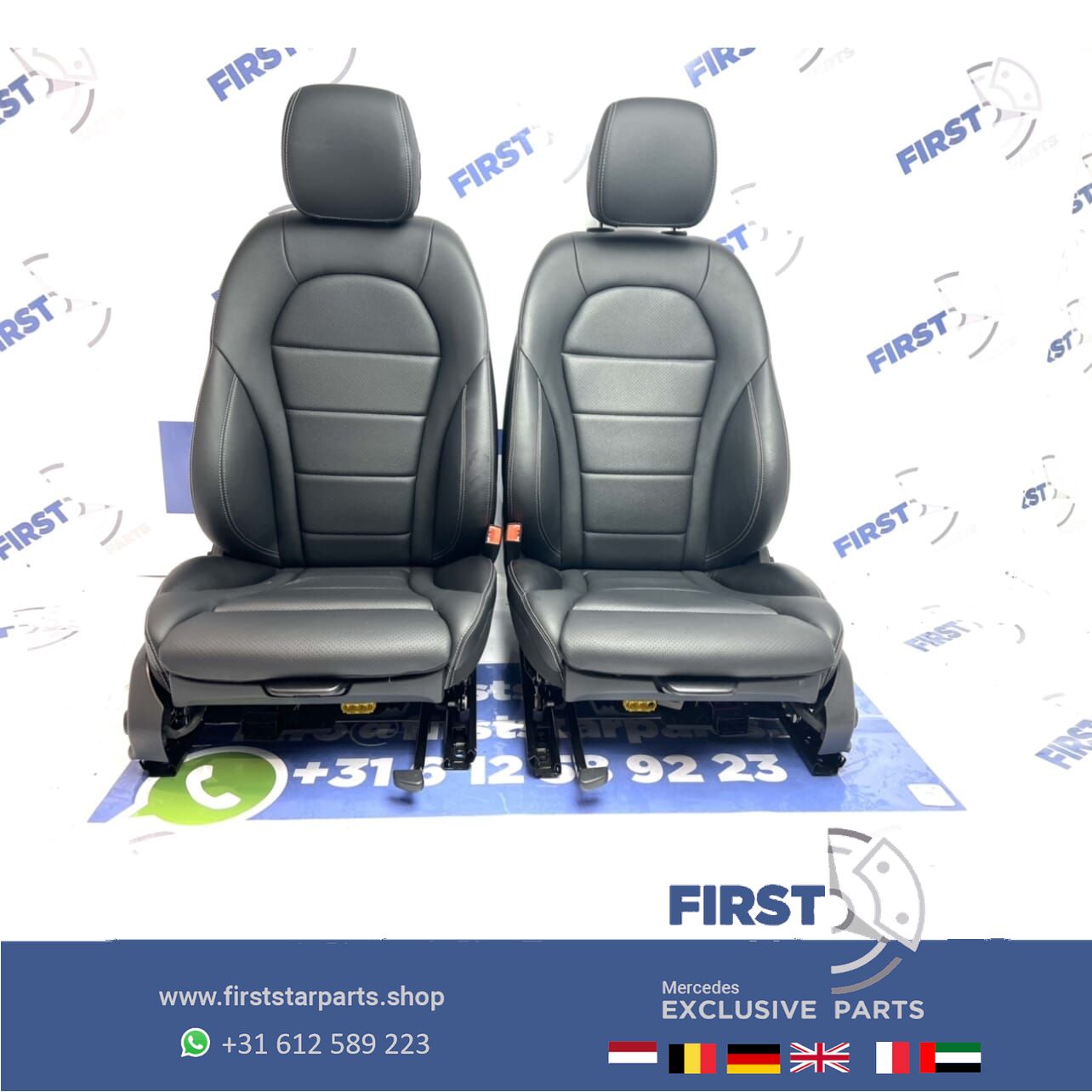 W205 Mercedes C 43 AMG interieur CClase stoelen leer 2020 ZETELS chairs and bench usado en Menorca foto 3