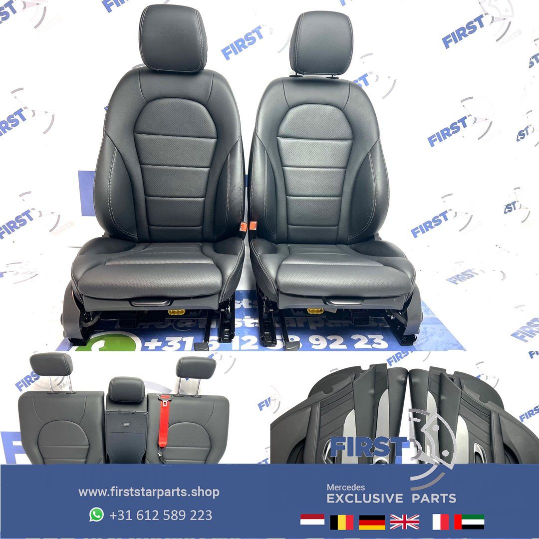 W205 Mercedes C 43 AMG interieur CClase stoelen leer 2020 ZETELS chairs and bench usado en Menorca foto 17