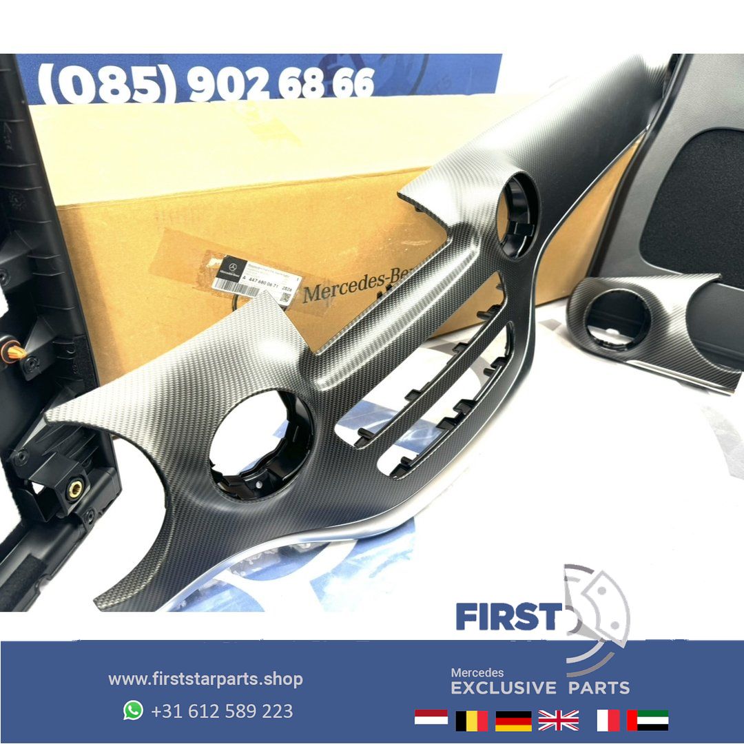 W447 V Clase CARBON INTERIEUR DASHBOARD + PORTIEREN SIERLIJST SET Mercedes VClase AMG DASHBOARDLIJSTEN SET VITO 2014-2025 W447 A447 PANEEL interior upholstery set usado en Menorca foto 25
