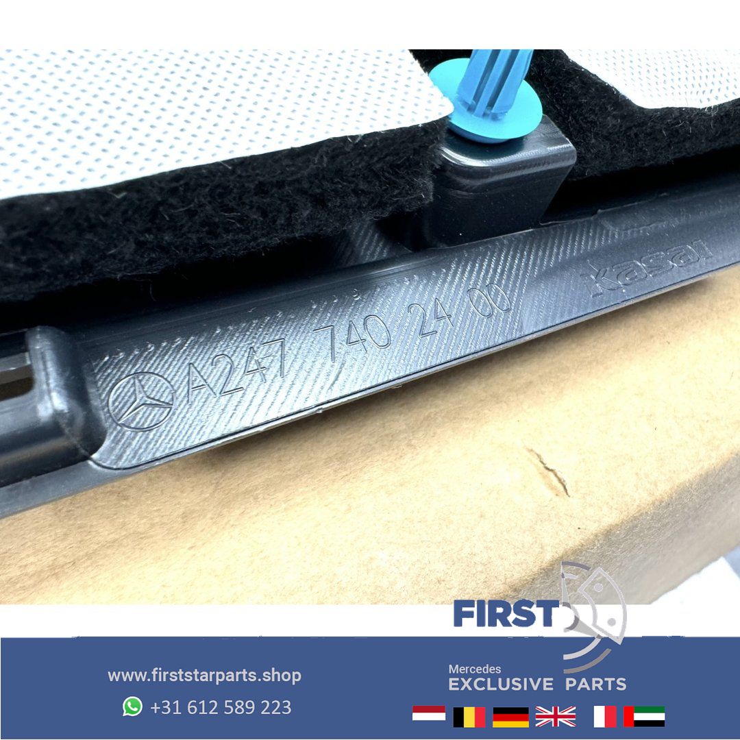 ACHTERKLEP BEKLEDING COVER ZWART A2477402400 Mercedes GLB Clase 2020-2026 ACHTERKLEP INTERIEUR originalINEEL ZWART rear shelf roll cover usado en Menorca foto 5