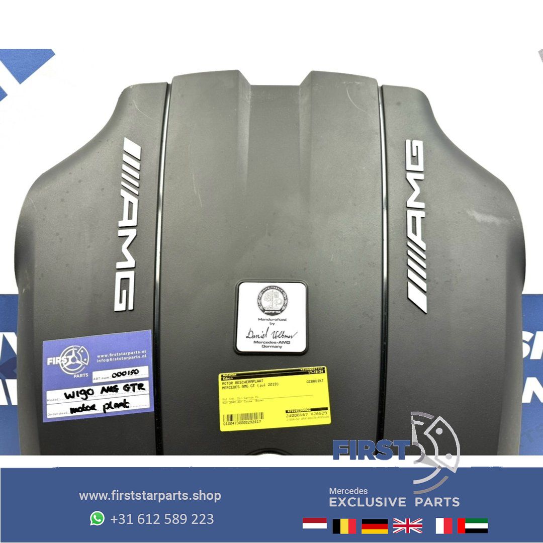 W190 C190 GT R PRO AMG motor afdekplaat A1905200022 MB GTR Clase A1905200122 GT63 GT GTC GTS GTR GT-R AMG A 190 520 00 22 / A 190 520 01 22 engine cover usado en Menorca foto 4