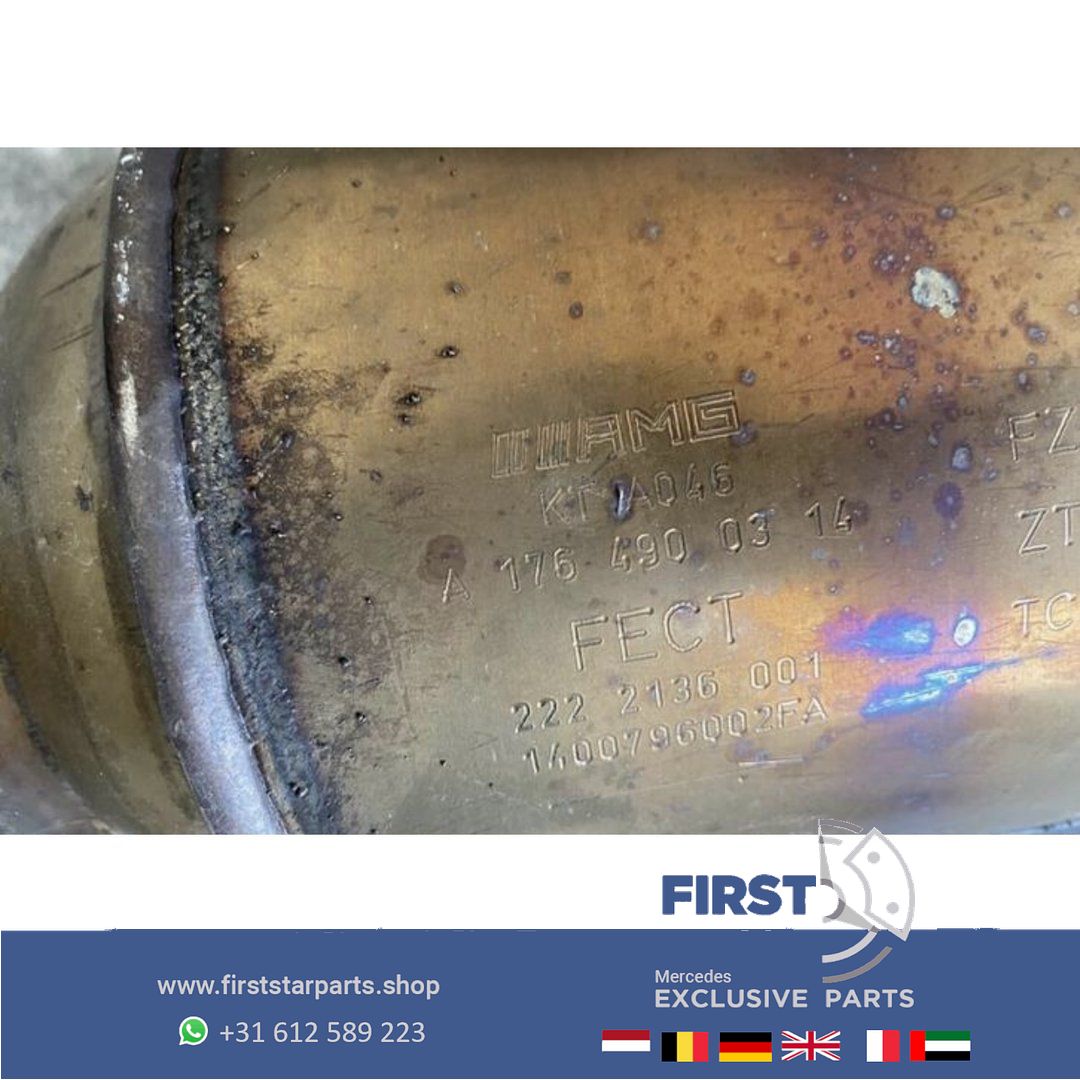 W176 A Clase A45 CLA45 GLA45 AMG Catalizador A1764900314 originalineel Mercedes A CLA GLA Clase 2013-2019 originalINEEL A 176 490 03 14 catalytic converter usado en Menorca foto 2