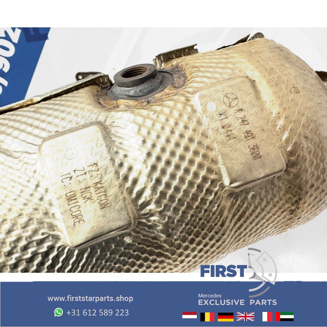 W177 A Clase A35 CLA35 GLA35 GLB35 AMG Catalizador A2474913600 A1674904104 V167 X167 Mercedes A CLA GLA GLB GLE GLS Clase 2018-2025 originalINEEL A 247 491 36 00 catalytic converter usado en Menorca foto 4
