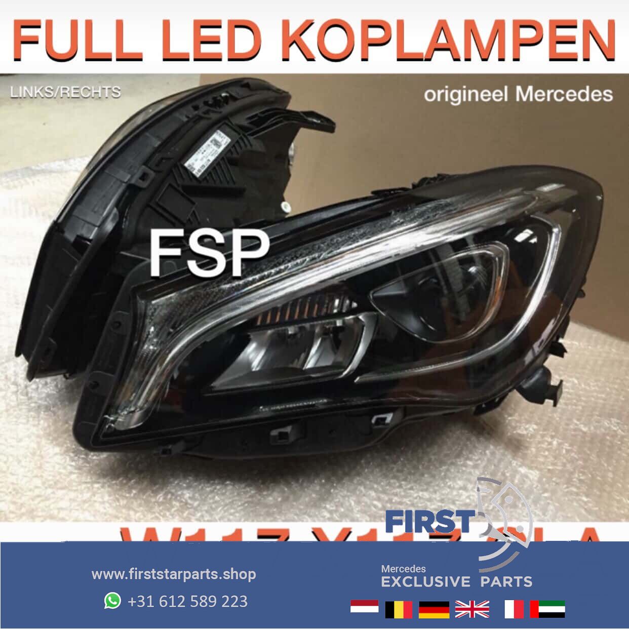 W117 X117 CLA Facelift VOL LED Koplamp LINKS RECHTS SET Mercedes 2013-2019 originalineel headlight left and right usado en Menorca