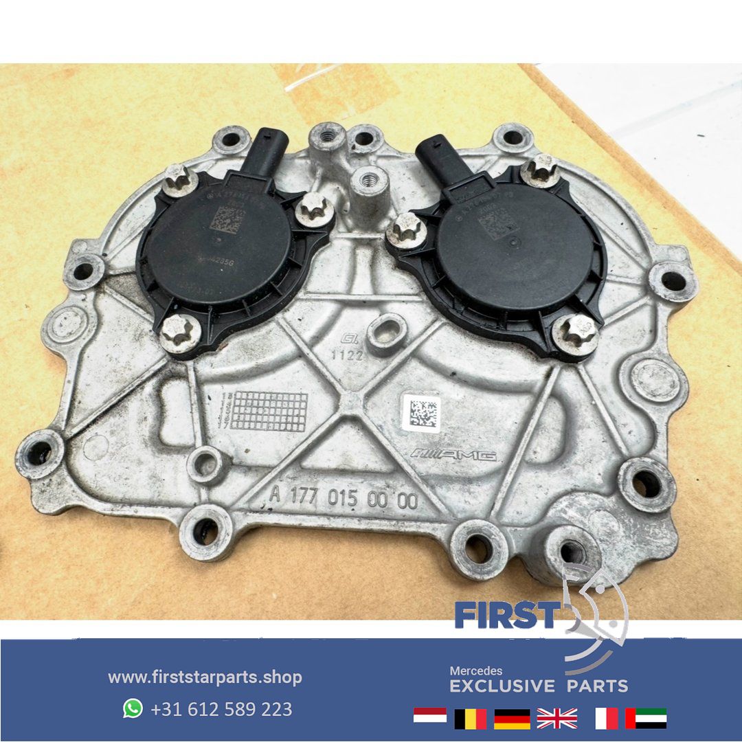 Kettingkastdeksel A1770150000 Mercedes AMG 4.0 V8 M176 AMG 201 C63 GLC63 E63 GT63 GTS GTR S63 G63 GLE63 AMG Kettingkast deksel W167 W177 R192 W205 W217 W222 R232 W253 R290 W463 A45 CLA45 C63 S63 GLC63 GLE63 G63 V8 A 177 015 00 00 Kettingkastdeksel chain guide usado en Menorca