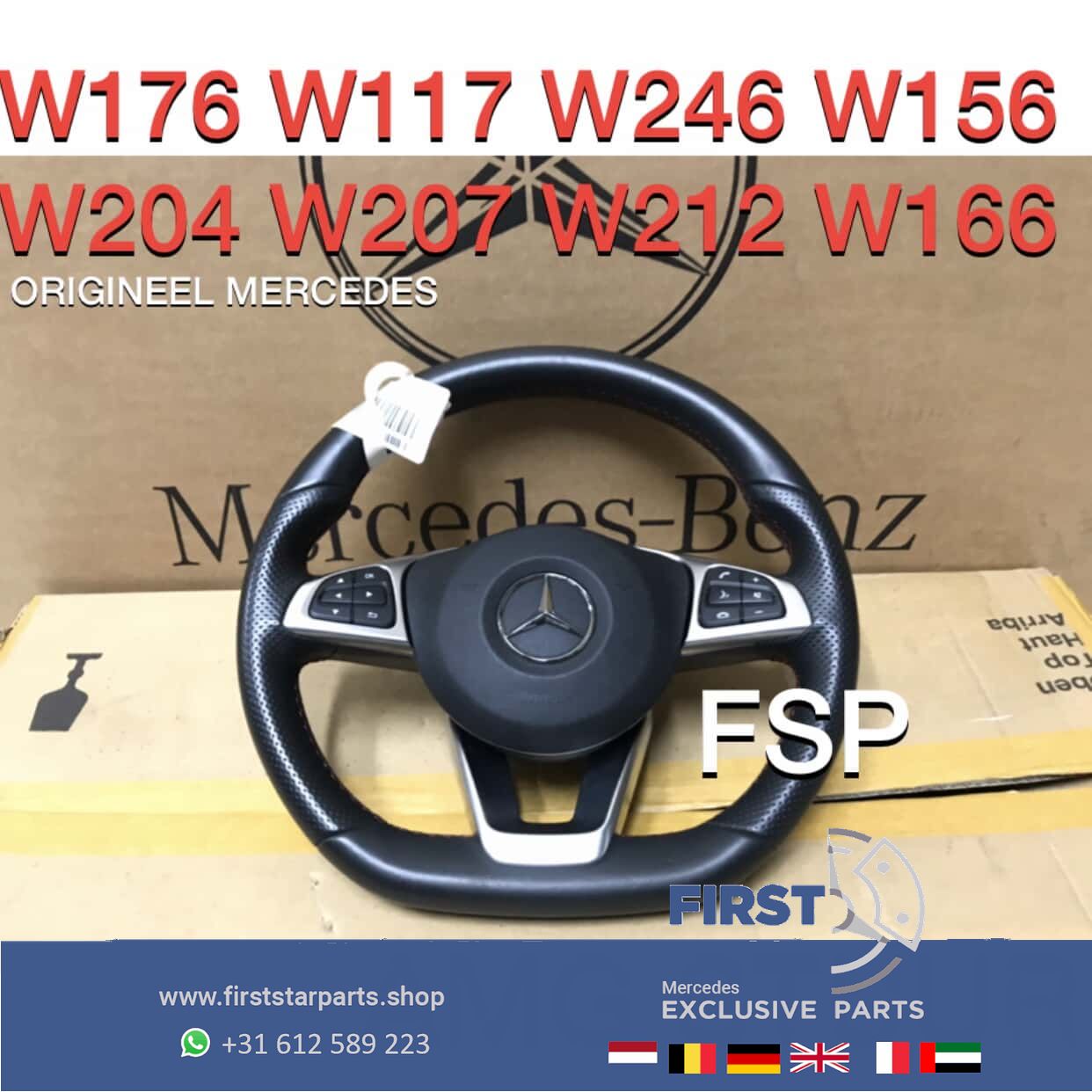 AMG STUUR + AIRBAG Mercedes A B C CLA CLS E GLA GLC GLE S Clase originalINEEL steering wheel usado en Menorca