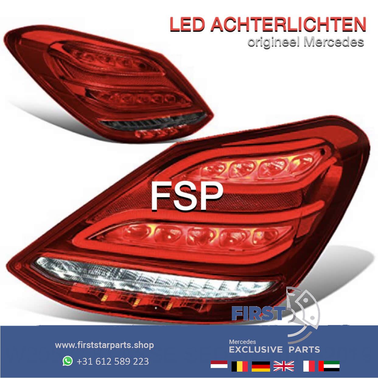W205 LED ACHTERLICHT SET originalINEEL Mercedes C Clase LINKS+RECHTS tail light left and right usado en Menorca