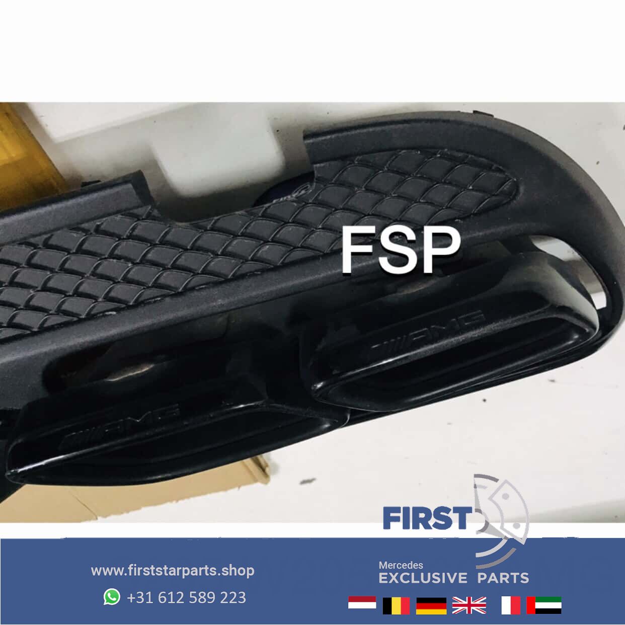 W205 C205 C63 AMG escapeSIERSTUKKEN Mercedes C Clase 2014-2020 ZWART Night Pakket originalINEEL exhaust decoration usado en Menorca foto 2