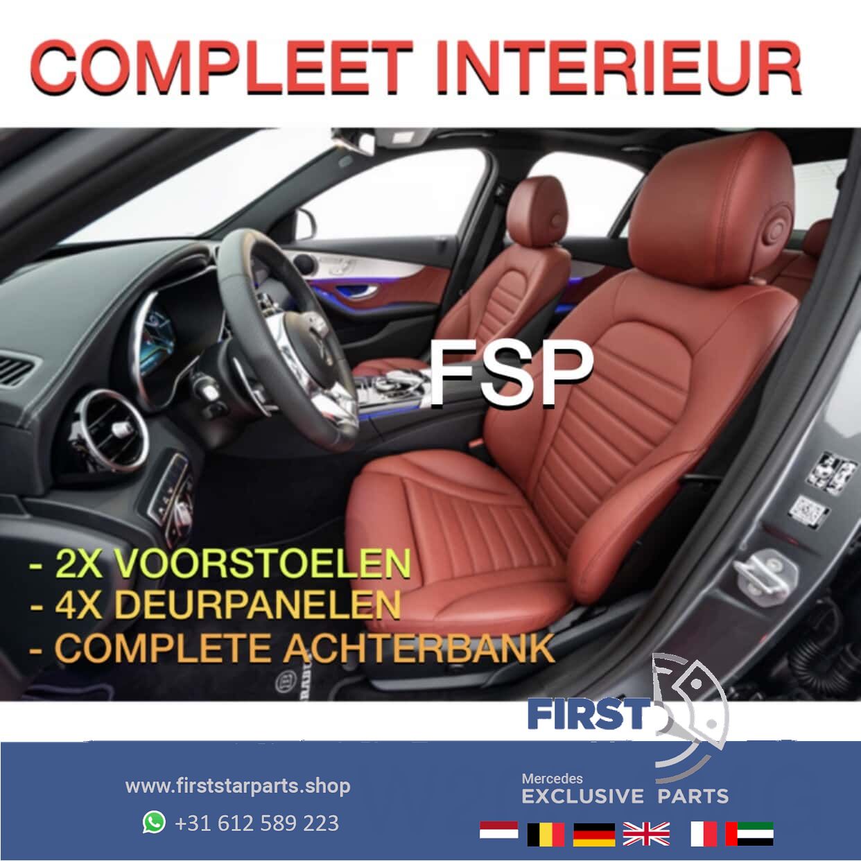 W205 AMG STOELEN Mercedes C Clase C43 C63 ROOD LEER originalINEEL 2014-2020 chairs and bench usado en Menorca