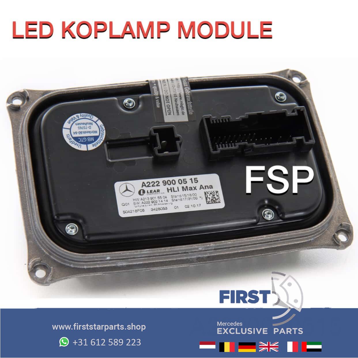 A2229000515 KOPLAMP MODULE W205 W213 W222 W257 W463 originalINEEL Mercedes headlight adjustment motor usado en Menorca