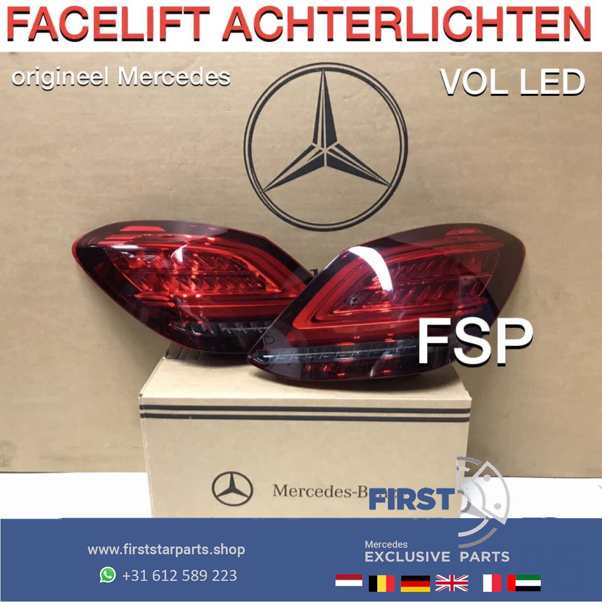 W205 FACELIFT LED ACHTERLICHT LINKS RECHTS SET Mercedes C Clase 2019-2021 tail light left and right usado en Menorca