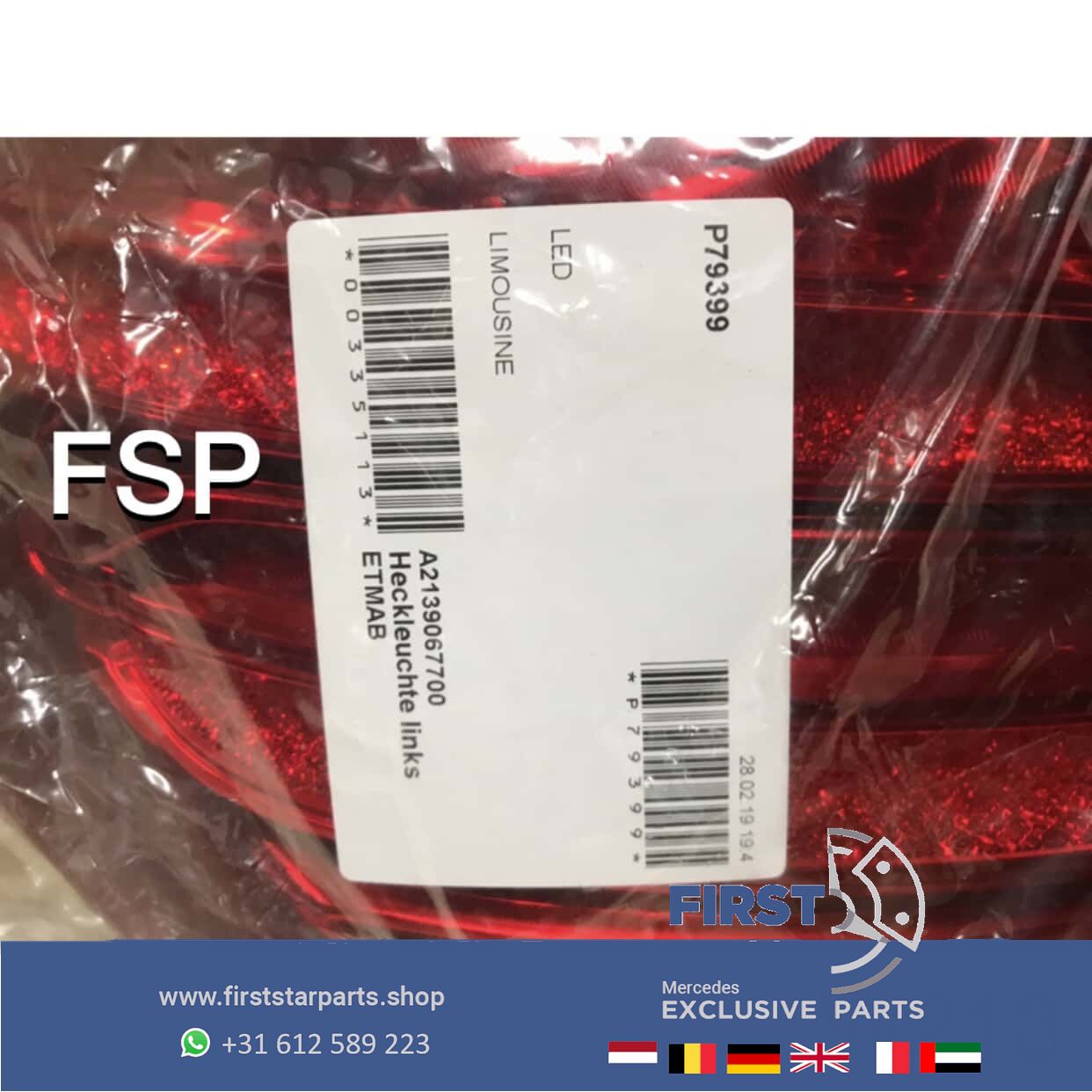 W213 VOL LED ACHTERLICHT LINKS originalINEEL Mercedes E Clase 2016-2021 LINKER LAMP tail light left and right usado en Menorca foto 2