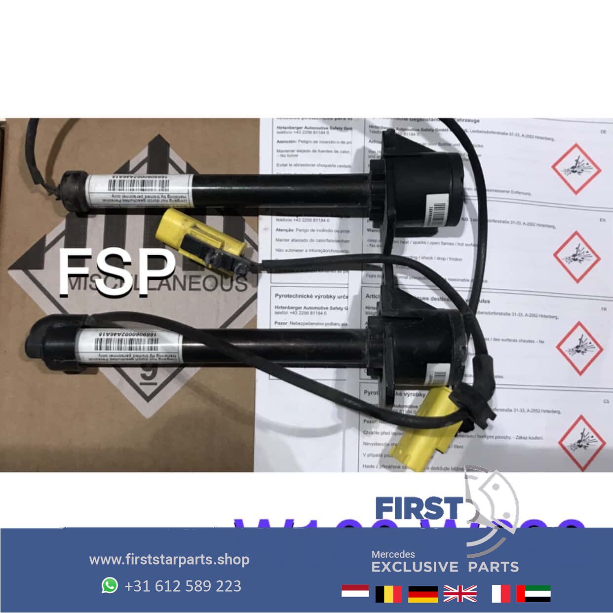 W166 W292 Motorkap activator airbag SET Mercedes GLE 2015-2019 LINKS + RECHTS gas pressure springs usado en Menorca