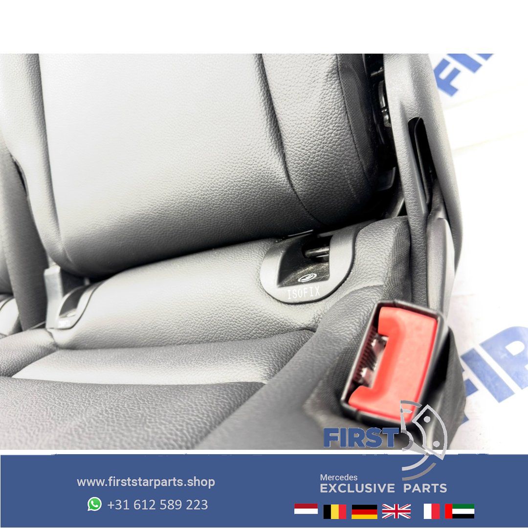 W447 VITO / V Clase ACHTERBANK ZWART LEER interieur Mercedes VClase 2016-2023 ACHTER ZETELS COMFORT 447 BEKLEDING STOELEN LEDER NEERKLAPBAAR SET VAN 3 (2+1) backseat usado en Menorca foto 10