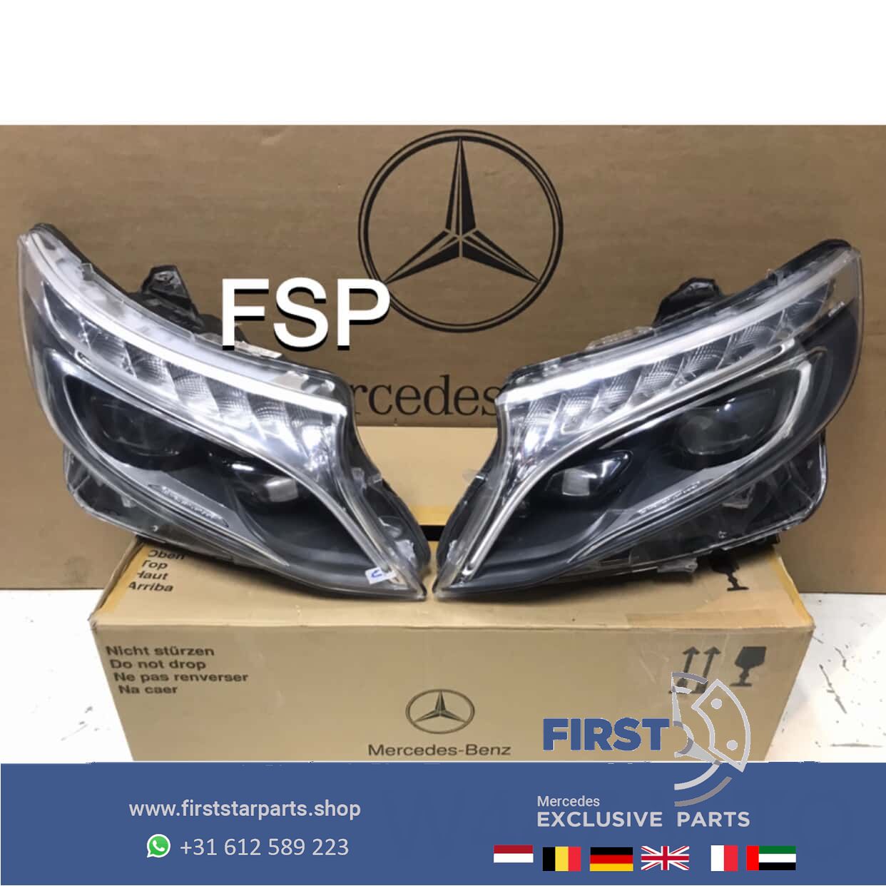 W447 LED ILS KOPLAMP SET LINKS + RECHTS VITO / V Clase Intelligent Light System 2014-2020 originalINEEL MERCEDES headlight left and right usado en Menorca foto 3