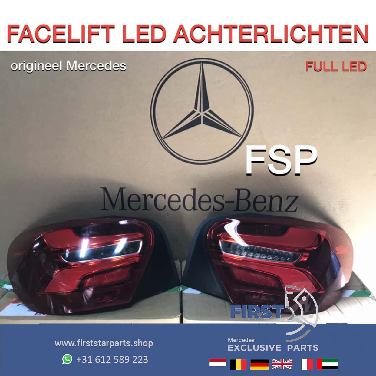 W176 A Clase VOL LED FACELIFT ACHTERLICHTEN LINKS RECHTS Mercedes 2012-2018 originalINEEL tail light left and right usado en Menorca