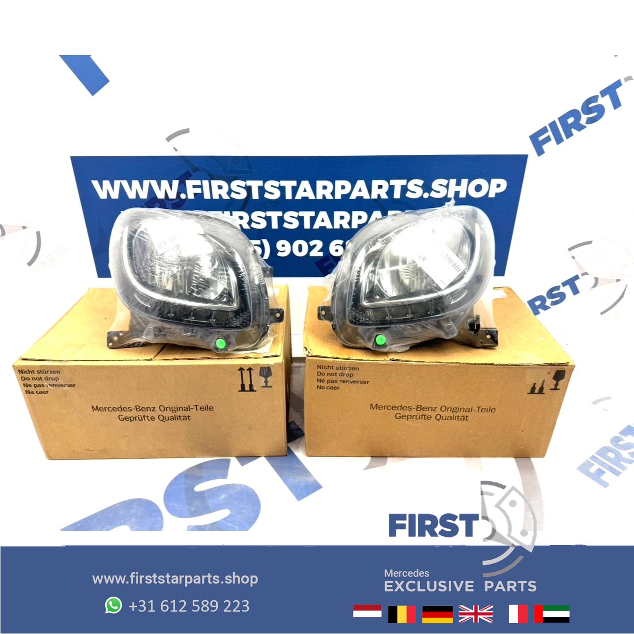 SMART KOPLAMPEN SET LINKS + RECHTS A4538200739 A4538200839 Smart ForTwo 2014- HEADLIGHT SCHEINWERFER SET A 453 820 07 39 / A 453 820 08 39 originalINAL EQ headlight left and right usado en Menorca foto 17