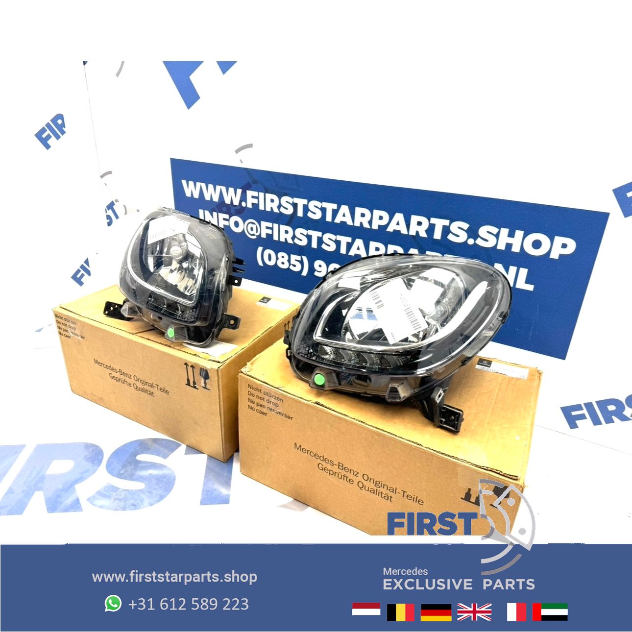 SMART KOPLAMPEN SET LINKS + RECHTS A4538200739 A4538200839 Smart ForTwo 2014- HEADLIGHT SCHEINWERFER SET A 453 820 07 39 / A 453 820 08 39 originalINAL EQ headlight left and right usado en Menorca foto 2