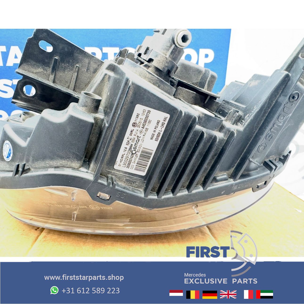 SMART KOPLAMPEN SET LINKS + RECHTS A4538200739 A4538200839 Smart ForTwo 2014- HEADLIGHT SCHEINWERFER SET A 453 820 07 39 / A 453 820 08 39 originalINAL EQ headlight left and right usado en Menorca foto 13