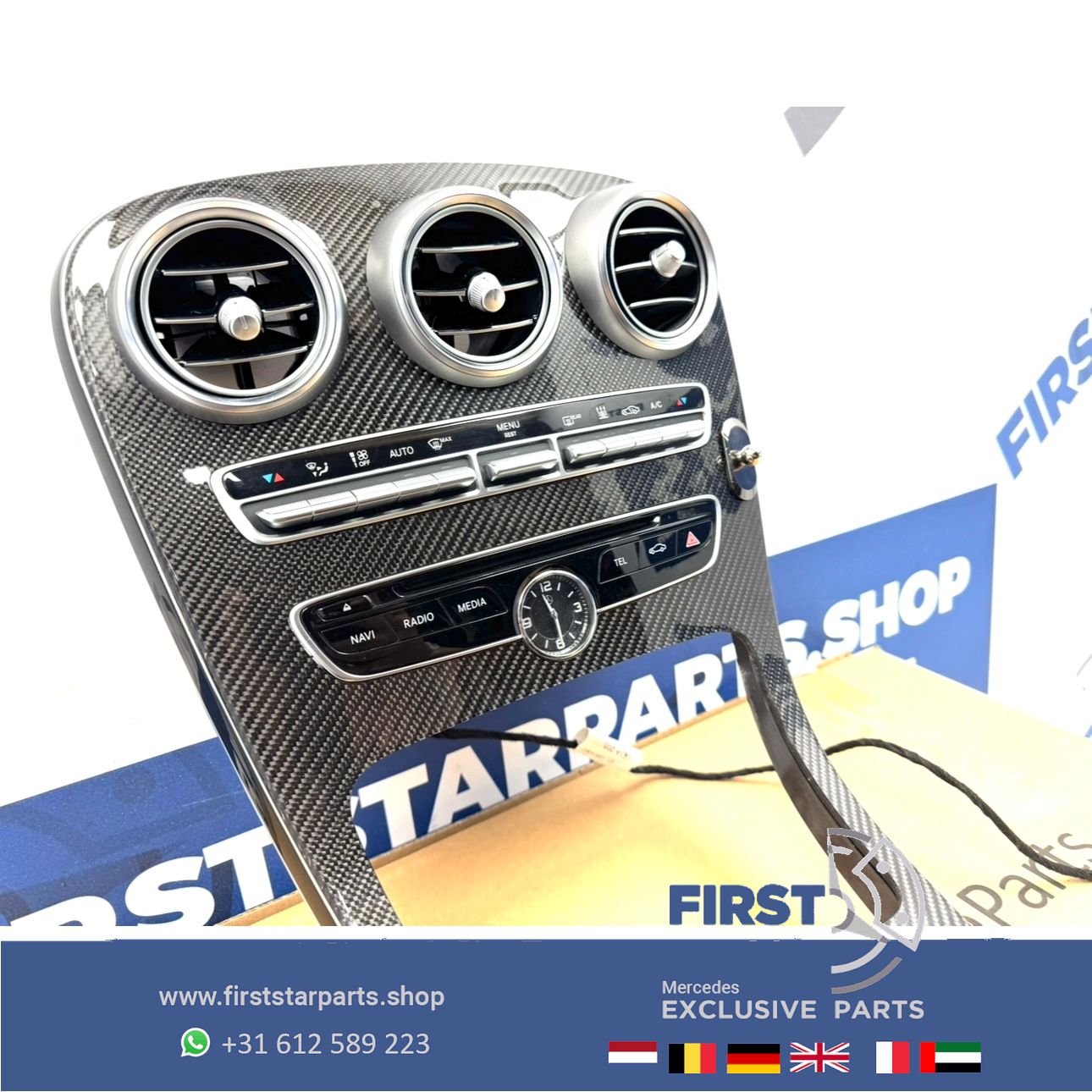W205 W253 C63 GLC63 AMG CARBON MIDDENCONSOLE C63s GLC63s originalineel MB A2056803801 63 Mercedes C Clase A205 C205 W205 S205 X253 C253 2014-2018 A 205 680 38 01 centre console usado en Menorca foto 4
