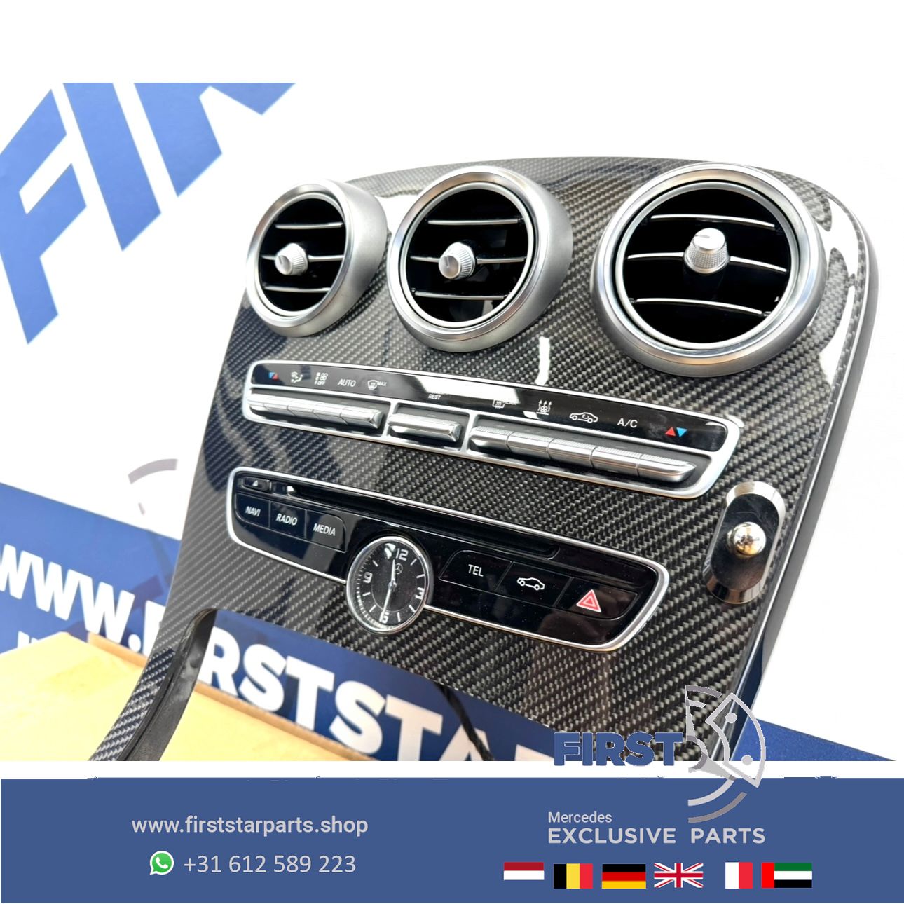 W205 W253 C63 GLC63 AMG CARBON MIDDENCONSOLE C63s GLC63s originalineel MB A2056803801 63 Mercedes C Clase A205 C205 W205 S205 X253 C253 2014-2018 A 205 680 38 01 centre console usado en Menorca foto 6