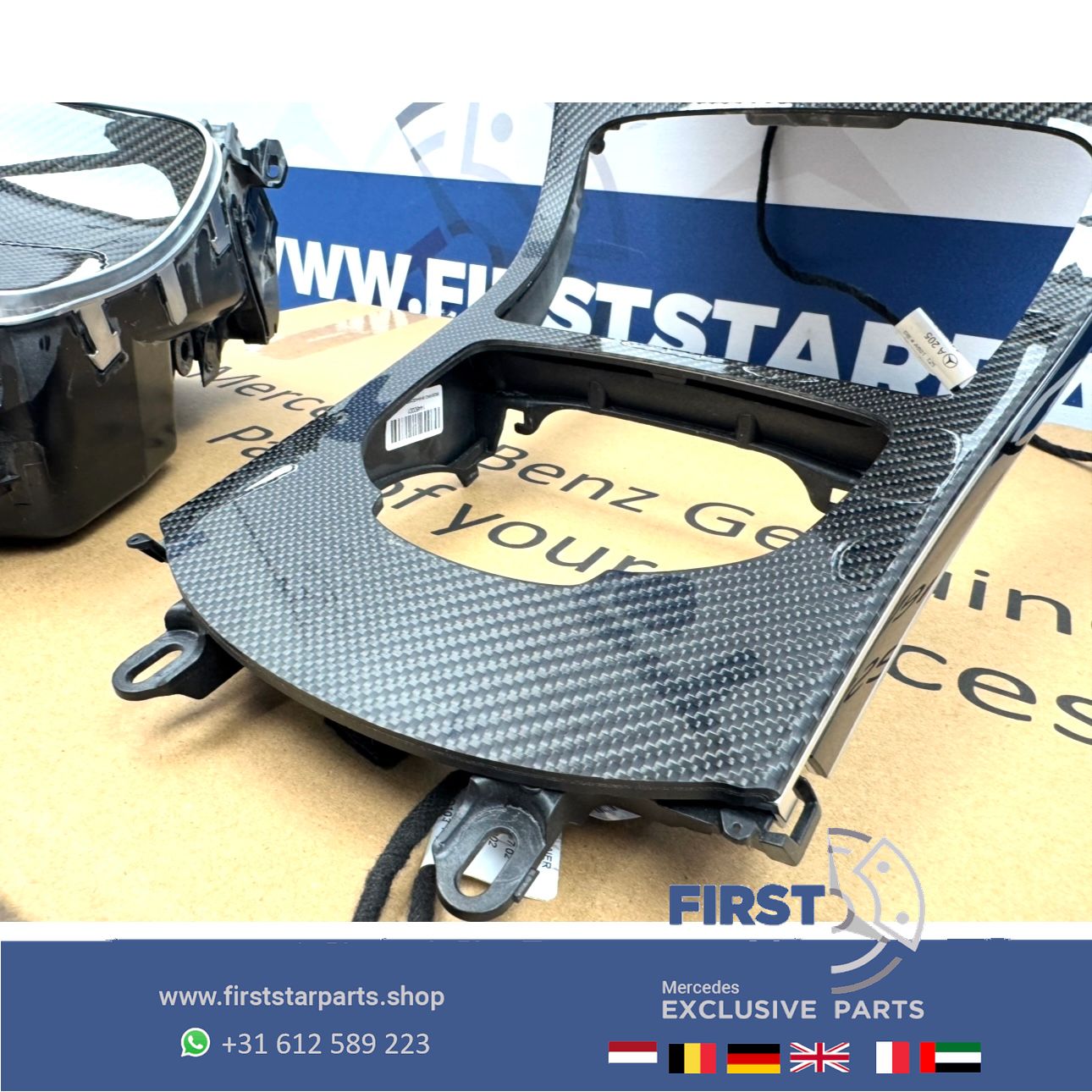 W205 W253 C63 GLC63 AMG CARBON MIDDENCONSOLE C63s GLC63s originalineel MB A2056803801 63 Mercedes C Clase A205 C205 W205 S205 X253 C253 2014-2018 A 205 680 38 01 centre console usado en Menorca foto 5