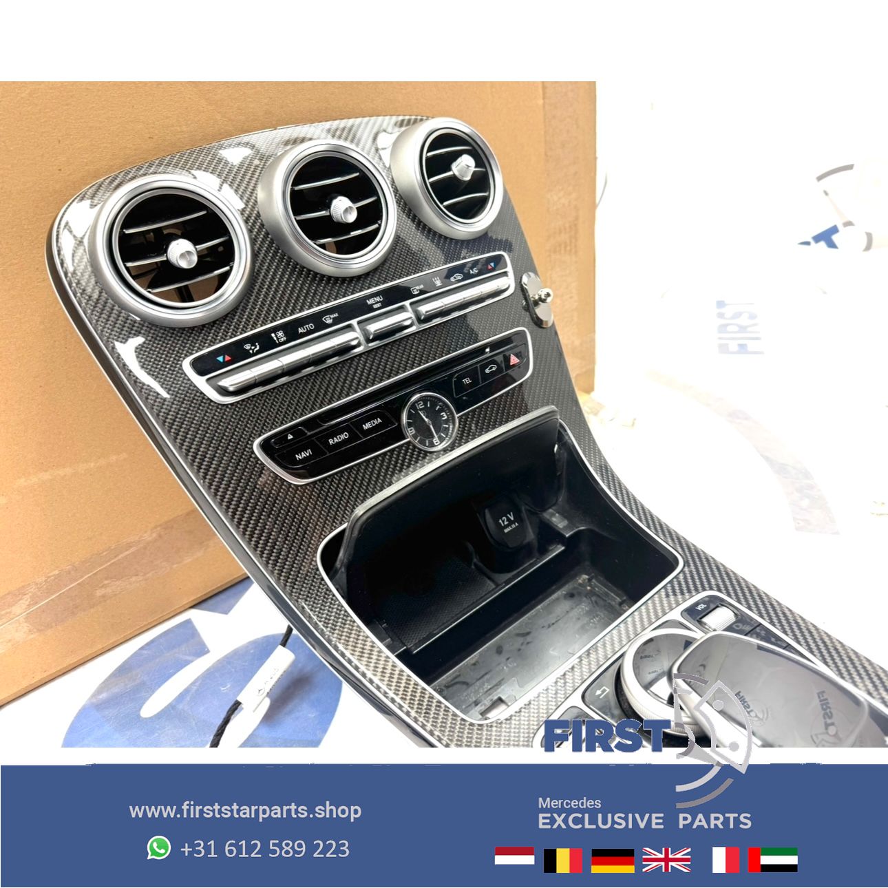 W205 W253 C63 GLC63 AMG CARBON MIDDENCONSOLE C63s GLC63s originalineel MB A2056803801 63 Mercedes C Clase A205 C205 W205 S205 X253 C253 2014-2018 A 205 680 38 01 centre console usado en Menorca foto 6