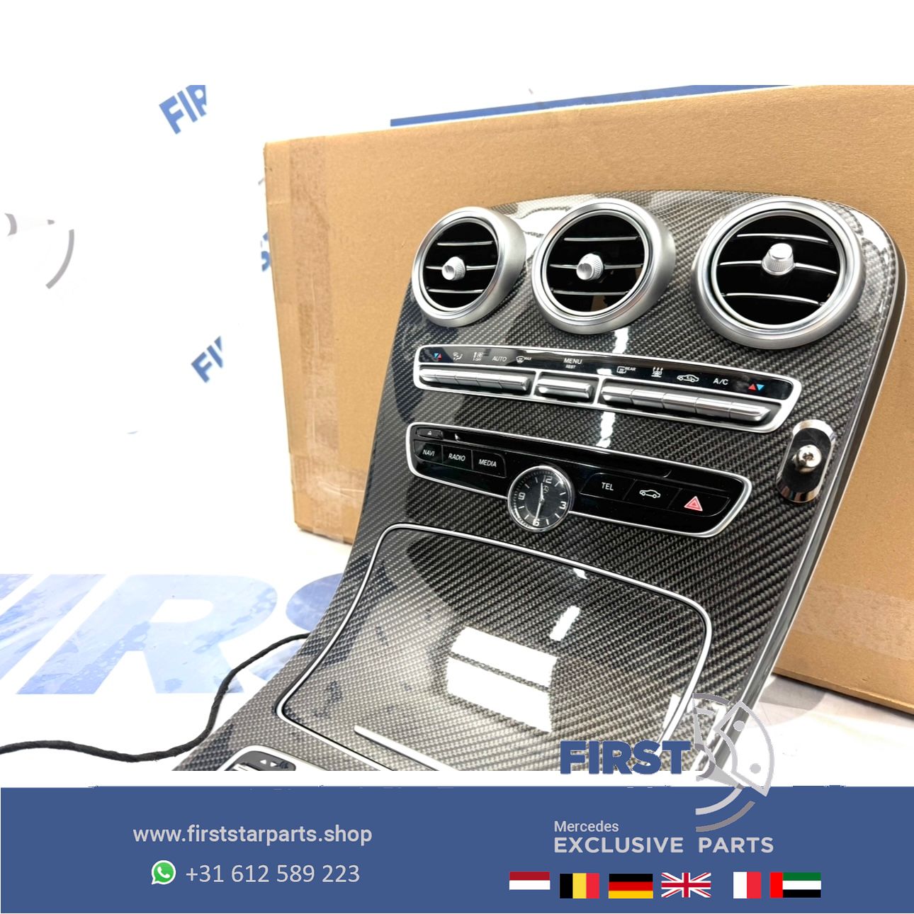 W205 W253 C63 GLC63 AMG CARBON MIDDENCONSOLE C63s GLC63s originalineel MB A2056803801 63 Mercedes C Clase A205 C205 W205 S205 X253 C253 2014-2018 A 205 680 38 01 centre console usado en Menorca foto 7