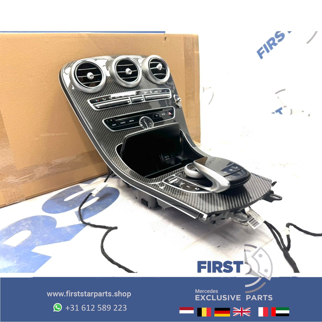 W205 W253 C63 GLC63 AMG CARBON MIDDENCONSOLE C63s GLC63s originalineel MB A2056803801 63 Mercedes C Clase A205 C205 W205 S205 X253 C253 2014-2018 A 205 680 38 01 centre console usado en Menorca foto 3