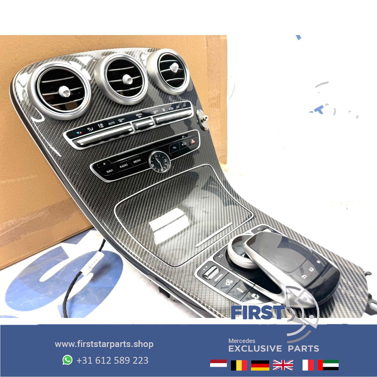 W205 W253 C63 GLC63 AMG CARBON MIDDENCONSOLE C63s GLC63s originalineel MB A2056803801 63 Mercedes C Clase A205 C205 W205 S205 X253 C253 2014-2018 A 205 680 38 01 centre console usado en Menorca foto 5
