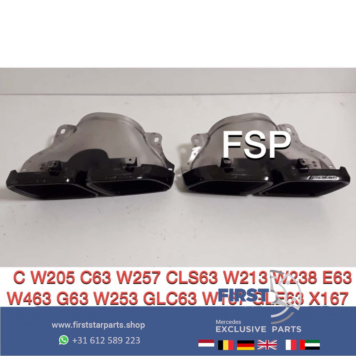FACELIFT 63 AMG SIERSTUKKEN SET ZWART C63 E63 GLC63 GLE63 G63 GT63 CLS63 GLS63 S63 GTR originalINEEL Mercedes W205 W257 W213 W238 W253 W167 W290 W464 W223 AMG exhaust decoration usado en Menorca foto 2