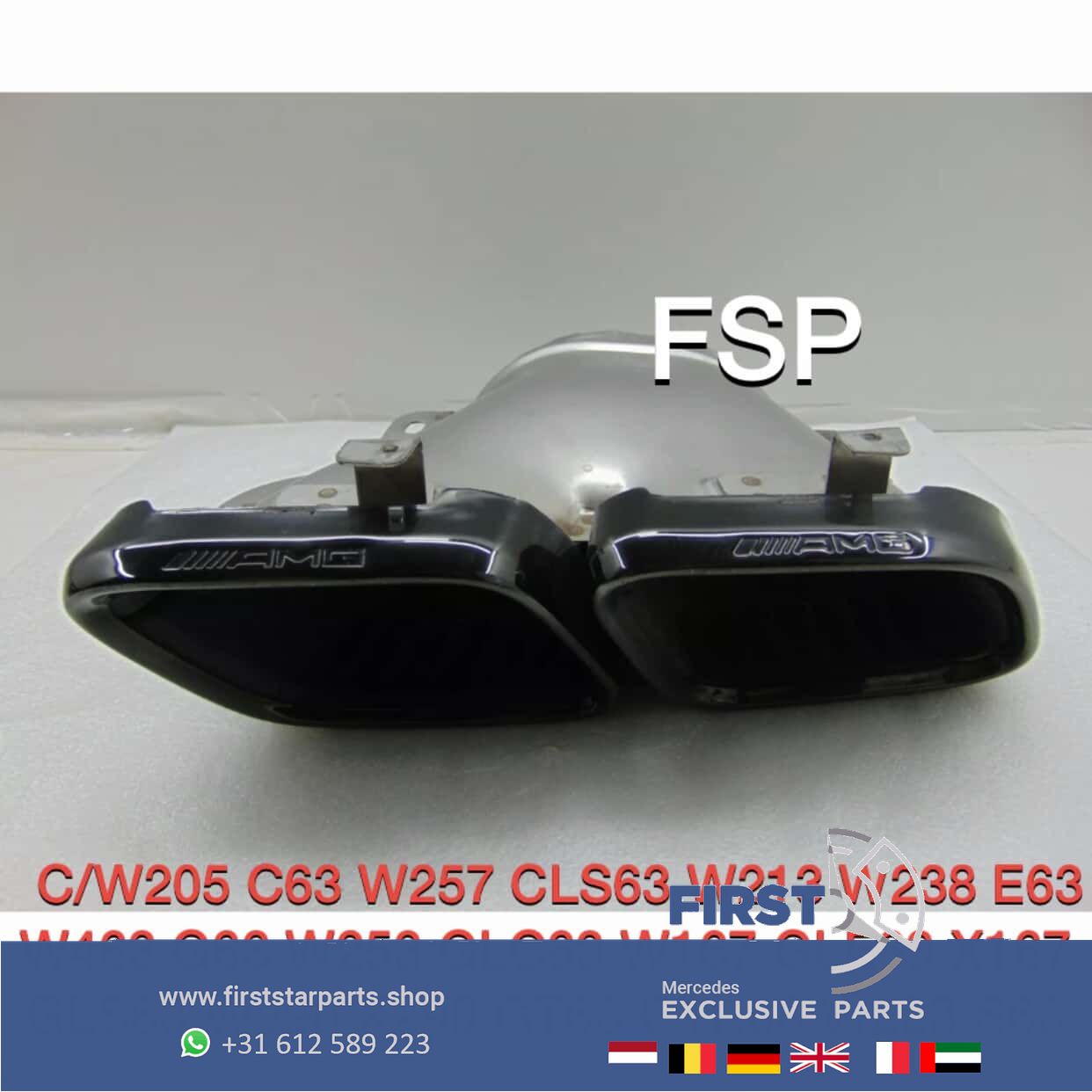 FACELIFT 63 AMG SIERSTUKKEN SET ZWART C63 E63 GLC63 GLE63 G63 GT63 CLS63 GLS63 S63 GTR originalINEEL Mercedes W205 W257 W213 W238 W253 W167 W290 W464 W223 AMG exhaust decoration usado en Menorca foto 3