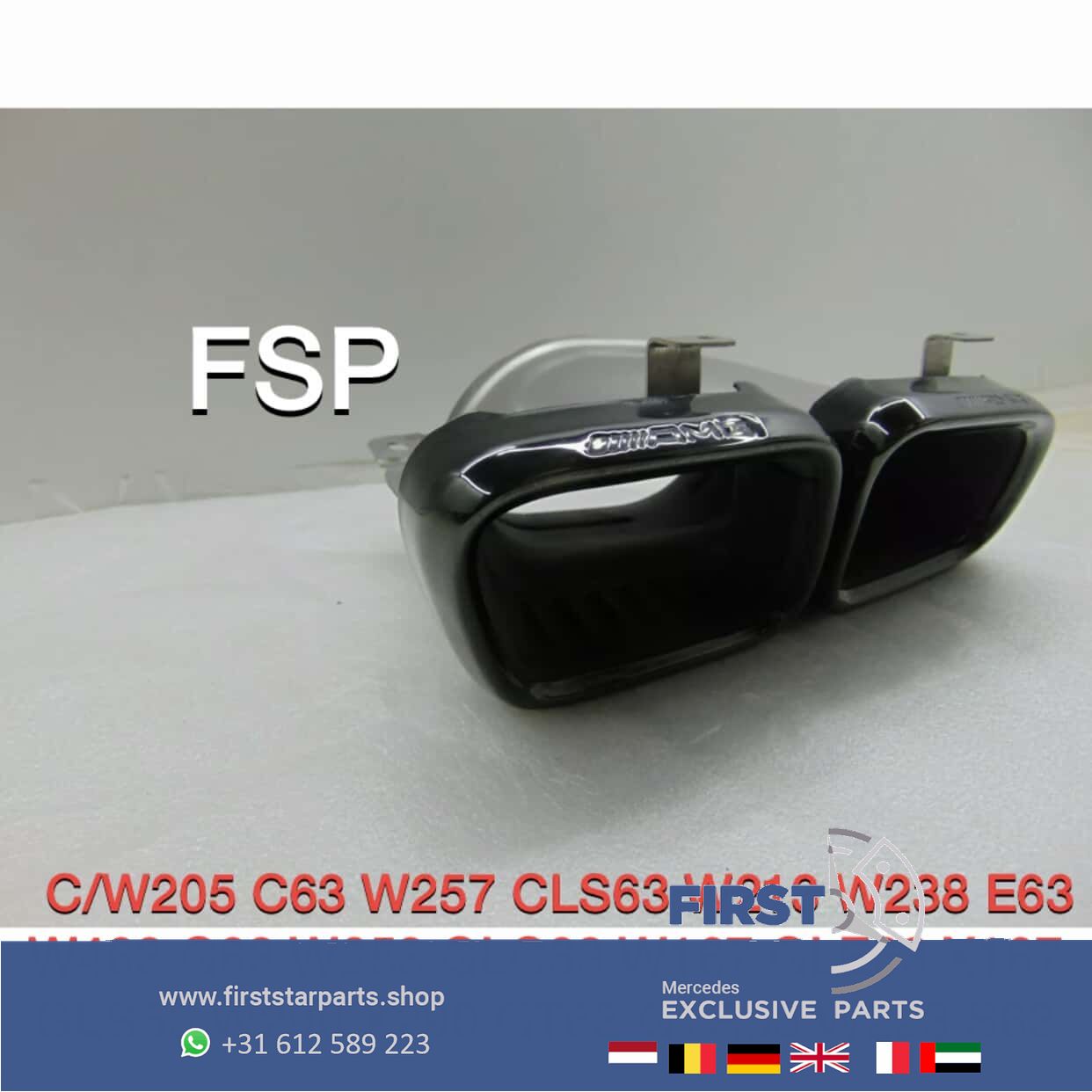 FACELIFT 63 AMG SIERSTUKKEN SET ZWART C63 E63 GLC63 GLE63 G63 GT63 CLS63 GLS63 S63 GTR originalINEEL Mercedes W205 W257 W213 W238 W253 W167 W290 W464 W223 AMG exhaust decoration usado en Menorca foto 8