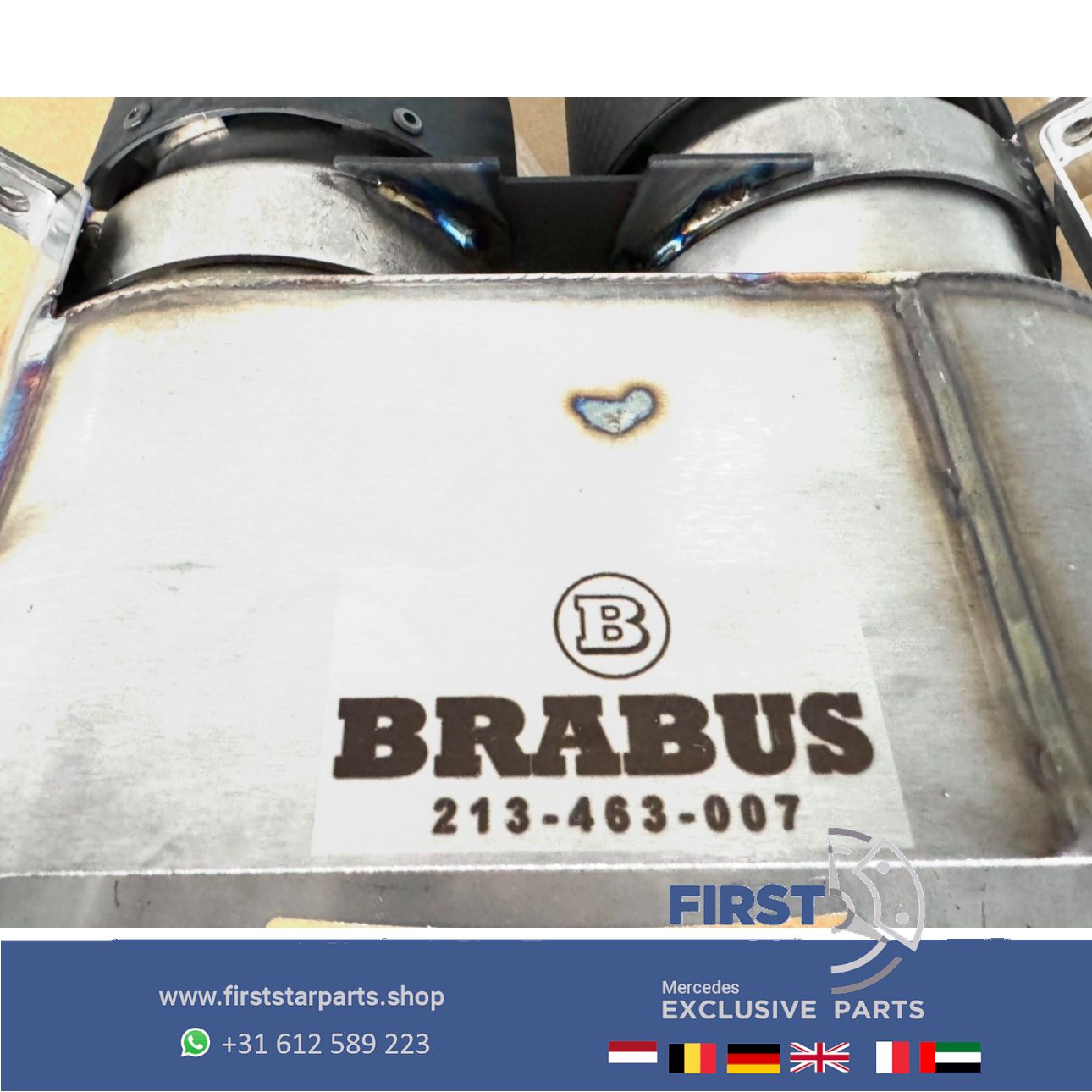 BRABUS 63 AMG SIERSTUKKEN SET originalINEEL CARBON C63 E63 GLC63 GLE63 G63 GT63 CLS63 GLS63 S63 GTR originalINEEL Mercedes W206 W257 W213 W214 W253 W167 W290 W463 W223 AMG BRABUS AUSPUFF SET LINKS+RECHTS GT63 GLS63 GLE63 GT63s GLE63s GLE63s exhaust decoration usado en Menorca foto 9