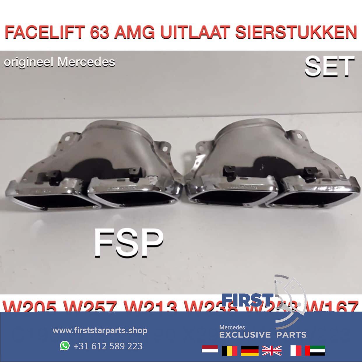 W167 W293 GLE63 AMG escape SIERSTUKKEN SET originalINEEL GLE 63 2020-2023 Mercedes CHROOM exhaust decoration usado en Menorca