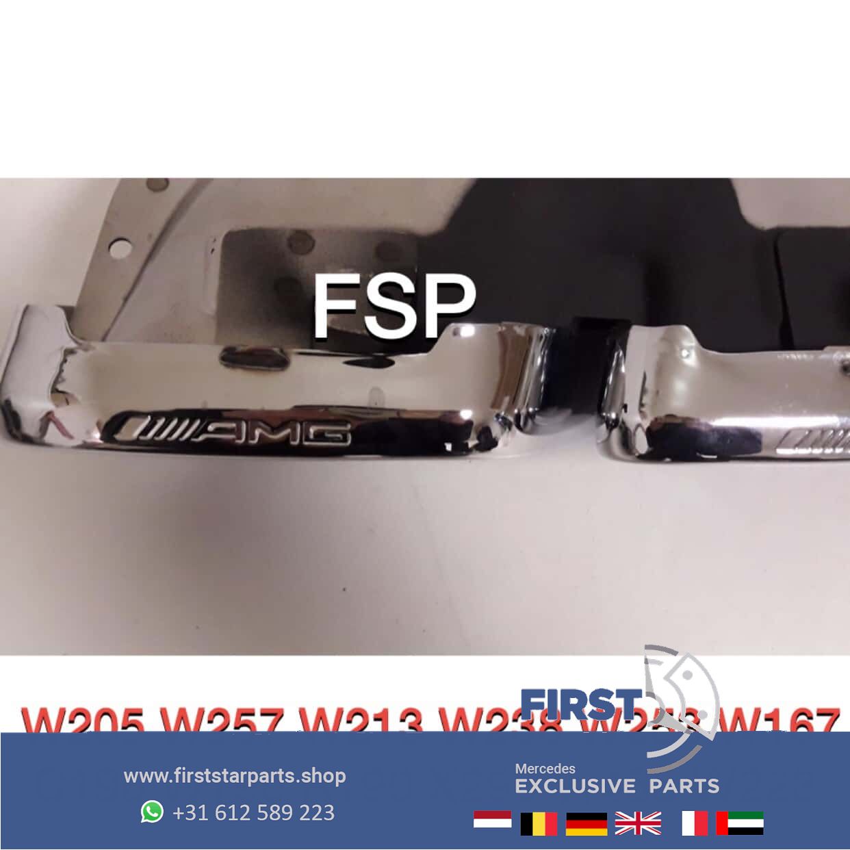 W167 W293 GLE63 AMG escape SIERSTUKKEN SET originalINEEL GLE 63 2020-2023 Mercedes CHROOM exhaust decoration usado en Menorca foto 3