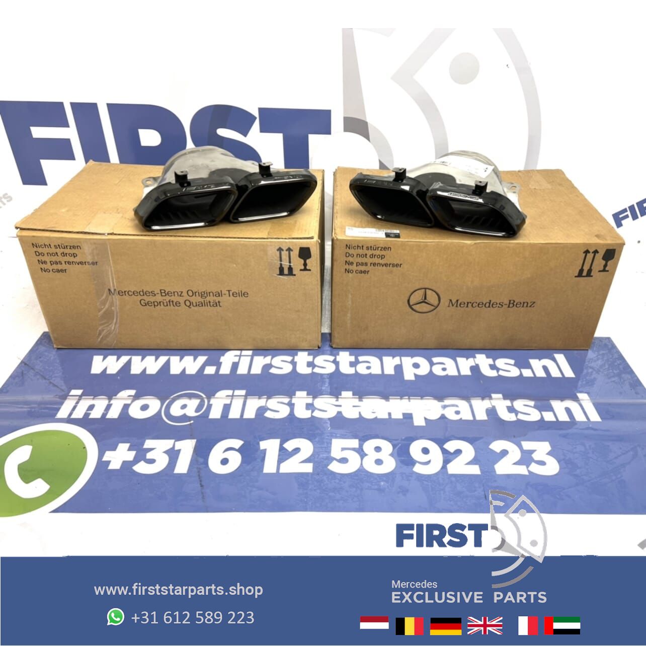 W253 X253 C253 FACELIFT GLC63 AMG escape SIERSTUKKEN SET ZWART originalINEEL Mercedes GLC Clase 2019-2022 63 (S) AMG exhaust decoration usado en Menorca foto 4