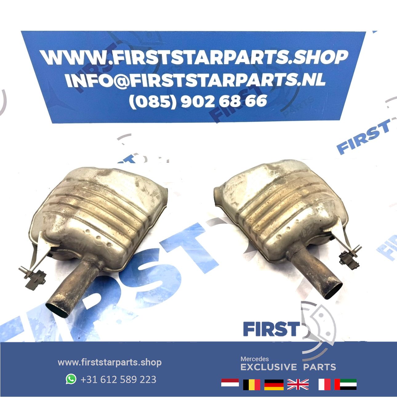 C43 GLC43 AMG W205 W253 escape DEMPER Mercedes C GLC Clase C400 GLC400 einddemper LINKS of RECHTS A2054911901 A2054912001 muffler end muffler usado en Menorca