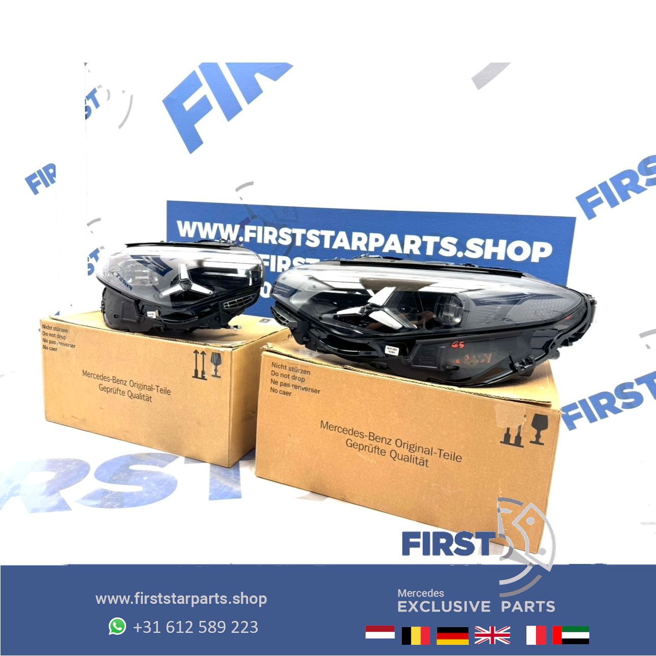 W174 CLA LED HIGH PERFORMANCE KOPLAMP SET LINKS + RECHTS A1749062502 A1749062602 Mercedes 2025-2029 originalINEEL MB A 174 906 25 02 / A 174 906 26 02 LINKER + RECHTER LAMP SCHEINWERFER HEADLIGHT SET headlight left and right usado en Menorca