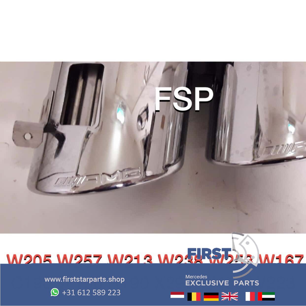 2020 FACELIFT 43 53 AMG escapeSIERSTUKKEN SET originalINEEL Mercedes A35 A45 C43 CLA45 E43 E53 GLC43 GLE43 AMG ETC exhaust decoration usado en Menorca foto 2