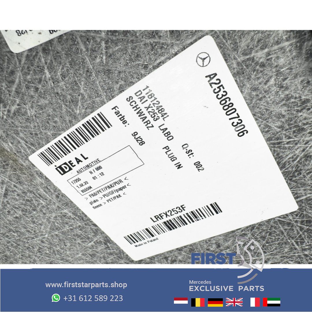 W253 Kofferbakmat A2536807306 Mercedes GLC Clase 2016-2021 X253 zwarte kofferbak bekleding laadruimte bodem deksel C253 A2536802204 GLC43 GLC63 GLC63s car mats trunk mat usado en Menorca foto 7