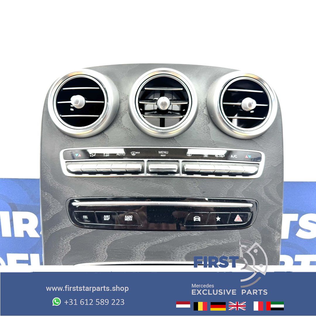 W253 GLC Facelift middenconsole Esschen hout W205 C Clase 2018-2022 zwart hout Dashboard Paneel W205 A205 C205 S205 X253 C253 MIDDEN CONSOLE centre console usado en Menorca foto 4