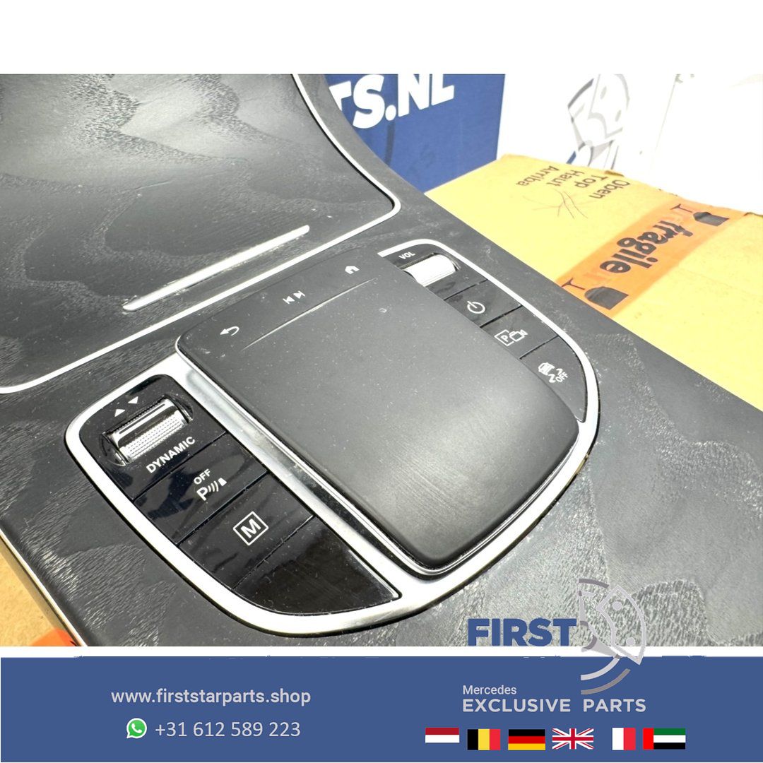 W253 GLC Facelift middenconsole Esschen hout W205 C Clase 2018-2022 zwart hout Dashboard Paneel W205 A205 C205 S205 X253 C253 MIDDEN CONSOLE centre console usado en Menorca foto 9