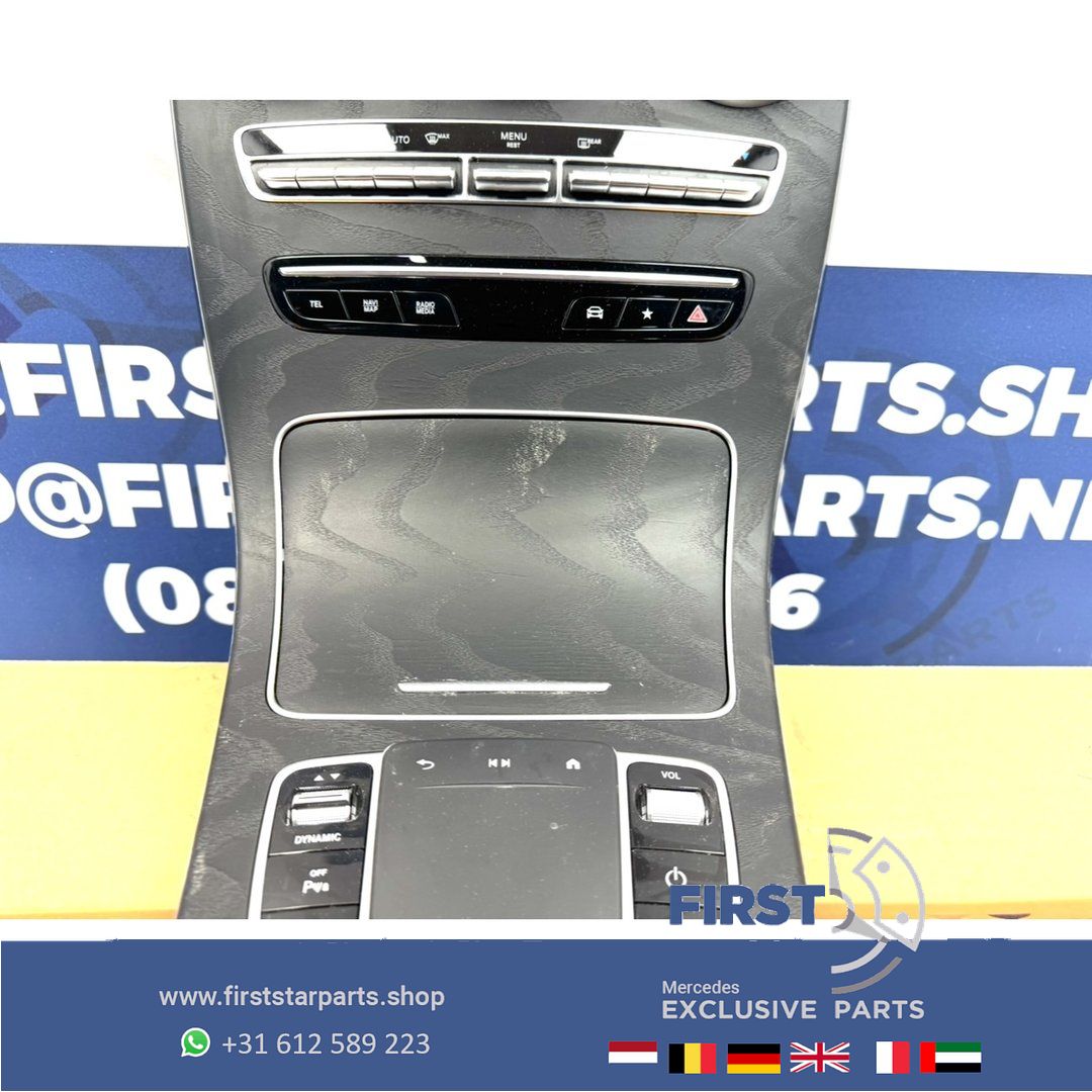 W253 GLC Facelift middenconsole Esschen hout W205 C Clase 2018-2022 zwart hout Dashboard Paneel W205 A205 C205 S205 X253 C253 MIDDEN CONSOLE centre console usado en Menorca foto 5