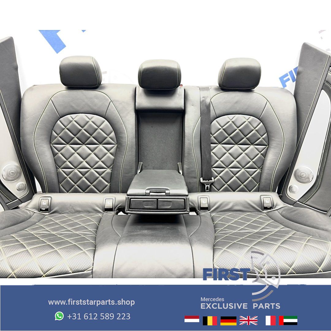 C253 GLC 63 AMG COUPÉ interieur Mercedes W253 GLC63 kuipstoelen Edition 1 bekleding completo GLC63S PERFORMANCE INTERIEUR GELE STIK RECARO SITZE SEATS STOELEN ZETELS EDITION 1 chairs and bench usado en Menorca foto 12